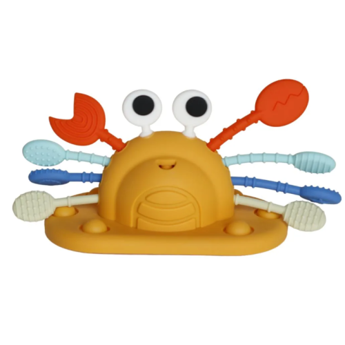Bulle Bijouterie - Jouet à ventouse multisensoriel en silicone – Crabe